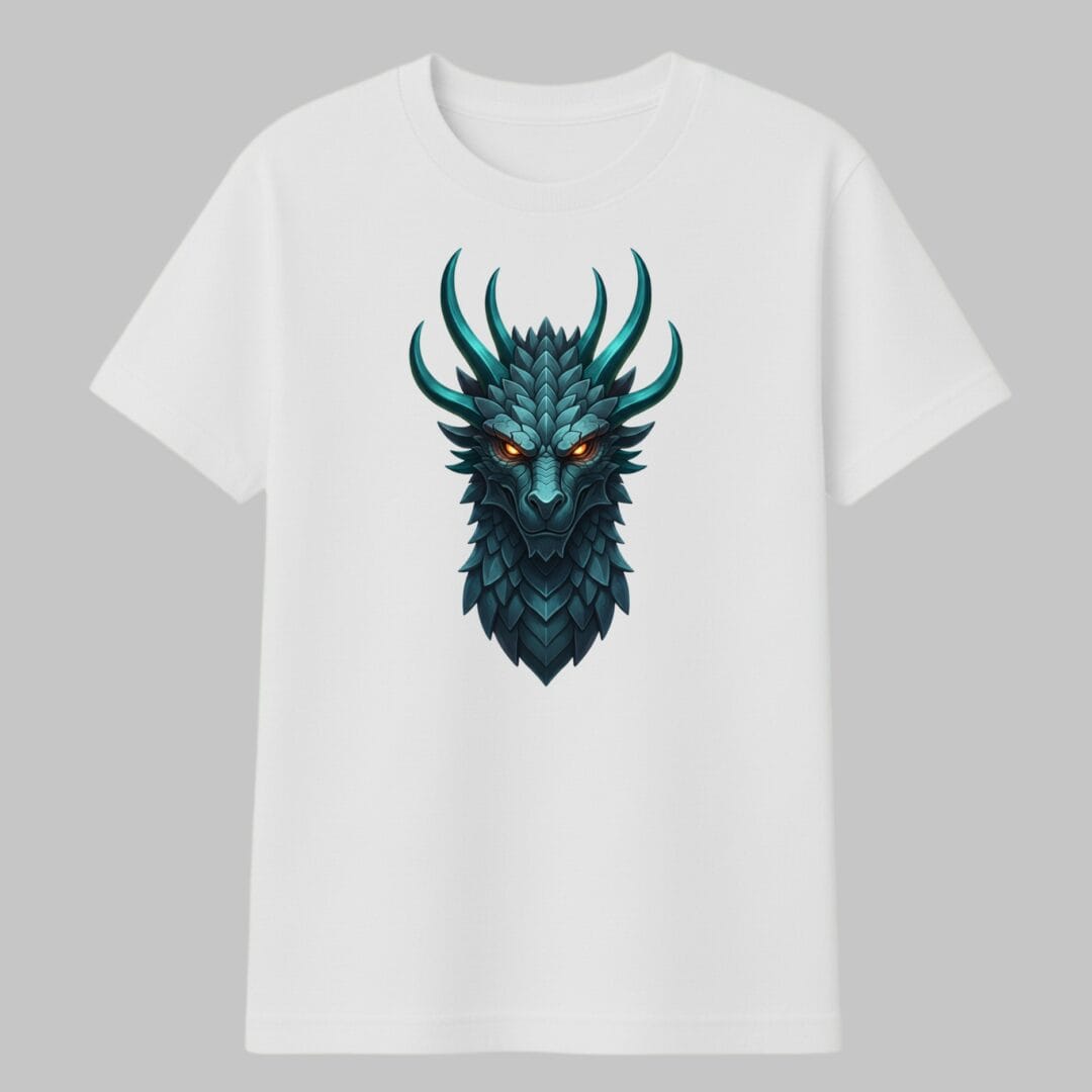 Dragón cuernos azul