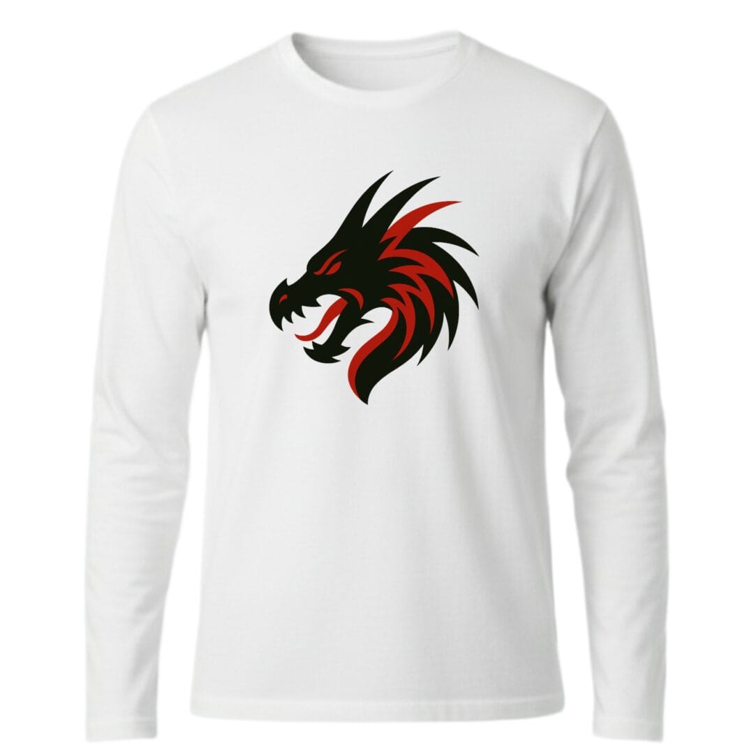 camibuso dragón rojo con negro