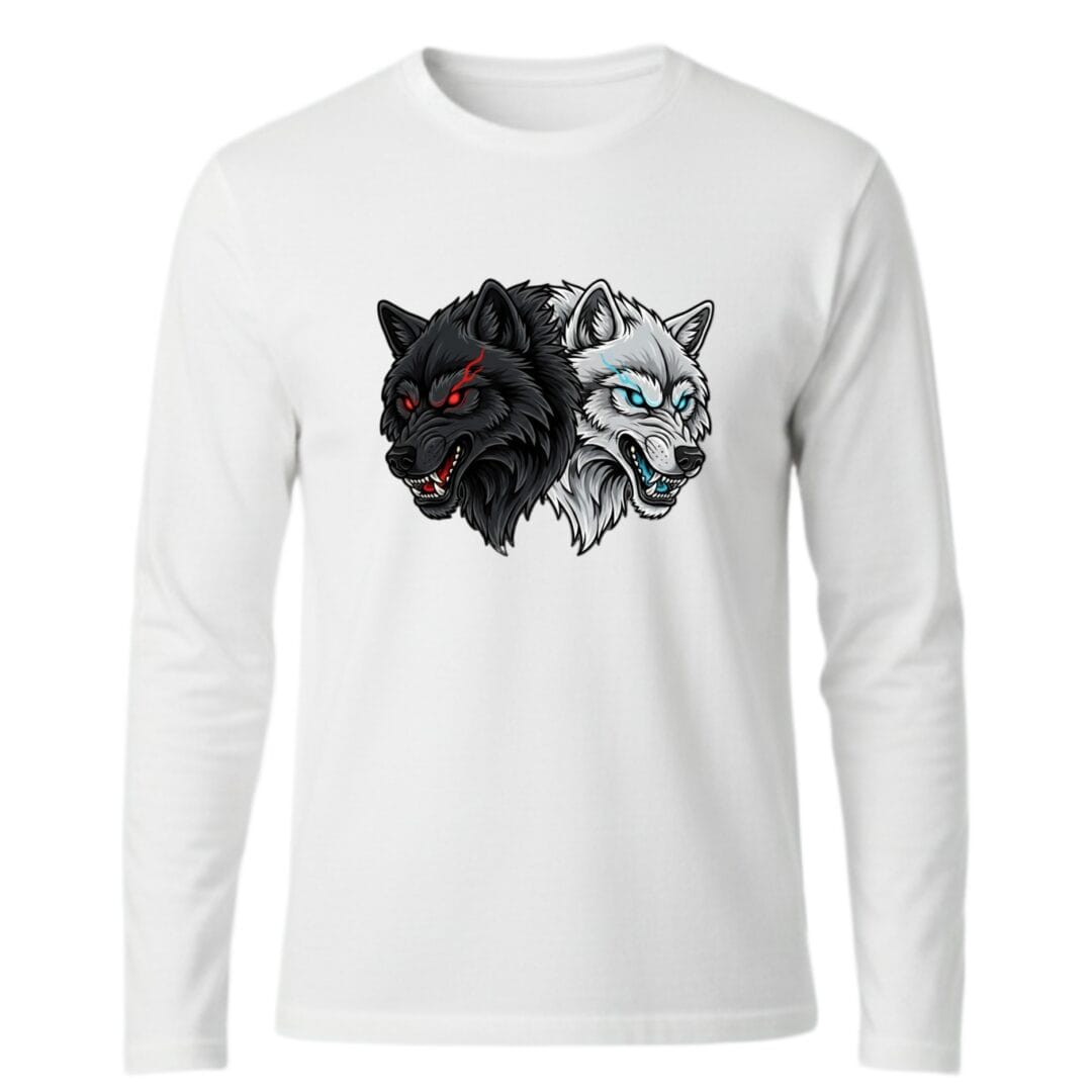 camibuso doble lobo rugiendo